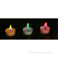 color flame candle--- tealight glass holder candle